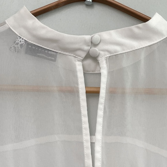 ASOS sheer/ semi sheer blouse, White Sz 12 - Picture 5 of 6